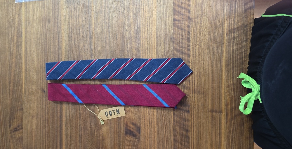 Stylish Red and Blue Striped Ties